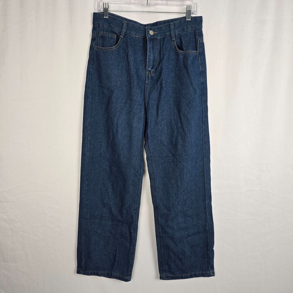 Fashion Straight Leg Relaxed Fit Jeans Women's XL Blue Medium Wash NWT